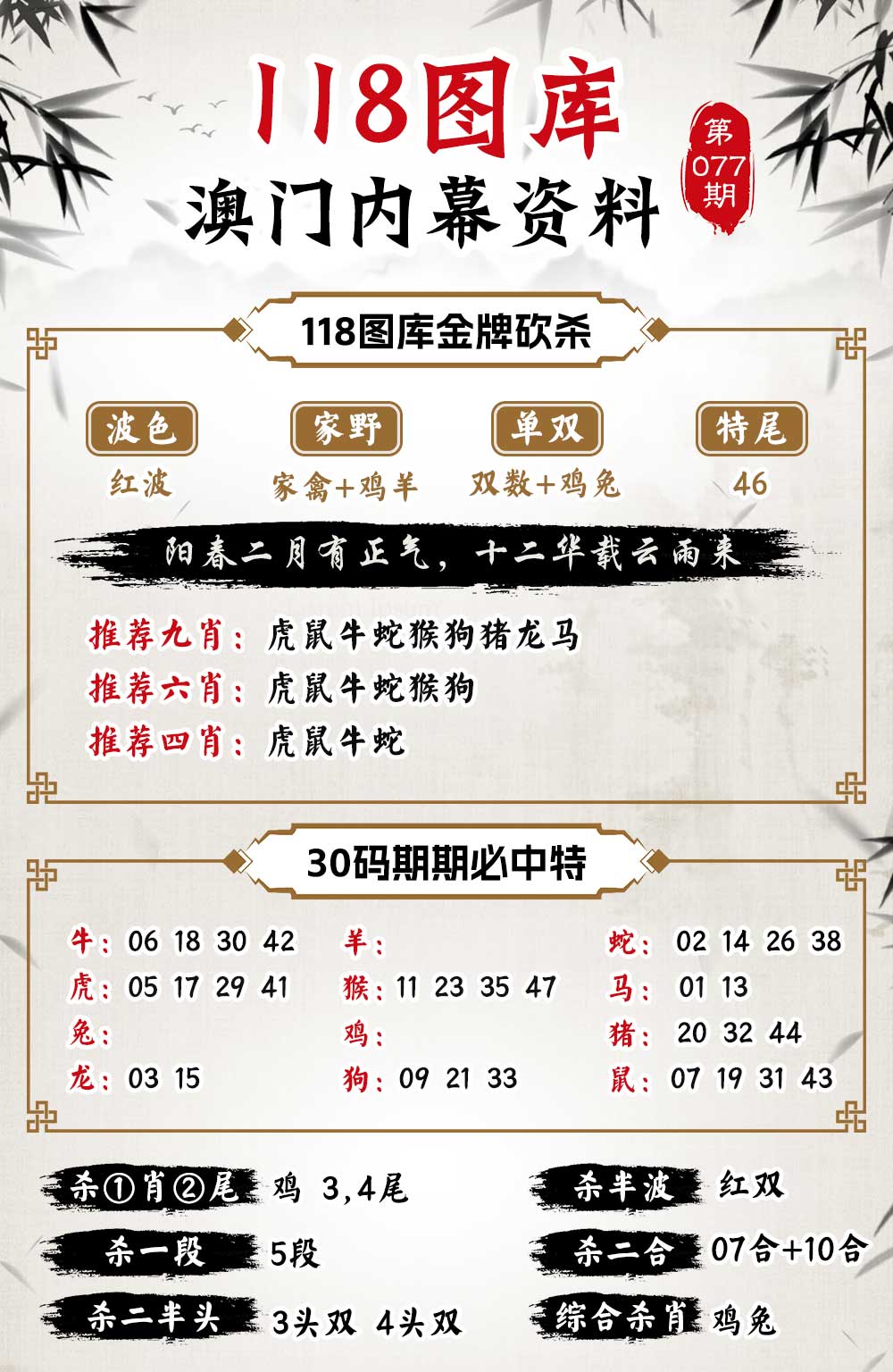 077期118内幕资料[图]